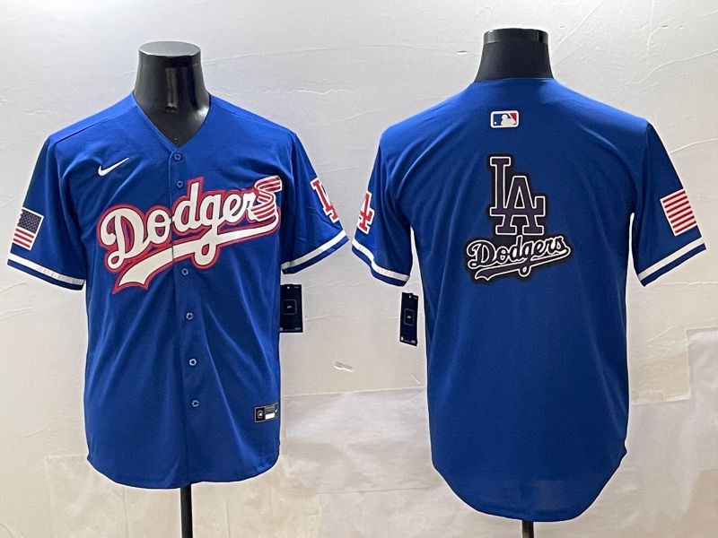 Men Los Angeles Dodgers Blank Blue Second generation Joint Name Nike 2025 MLB Jersey style 22